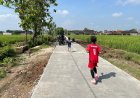 Jalan Baru TMMD Sragen Jadi Arena Lari Anak, Warga Rasakan Manfaat Nyata