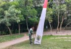 Umbul-Umbul Semarak Sambut Penutupan TMMD Sragen di Lapangan Mbah Balak