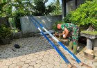 Gotong Royong Satgas TMMD dan Warga Percantik Lokasi Penutupan TMMD ke-128